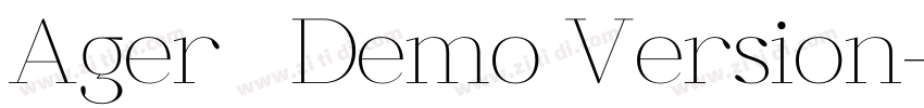 Ager   Demo Version字体转换